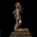 Escultura de arte escultura de bronze erótico mulher nude tamanho de vida interior à venda